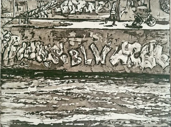 Drawing & Printmaking Am Donaukanal  -  €250