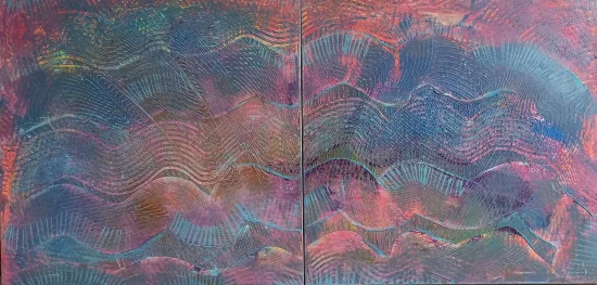 Abstract Waves Of Love And Life (Diptych)  -  €2800