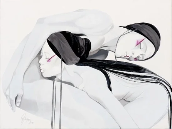 Figural realistic Yin and Yang  -  €3900