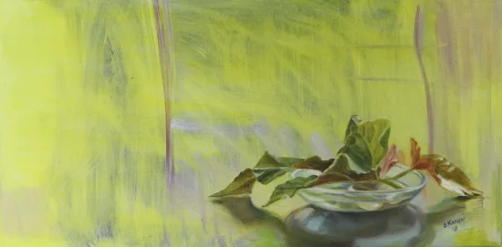 Landscape & Still Life Leaves in yellow  -  €680