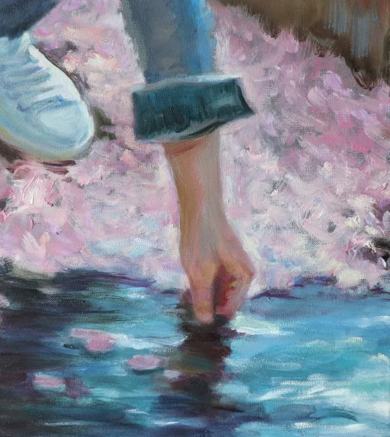 Figural realistic In the japanese garden /prints available/  -  €90 - €2200