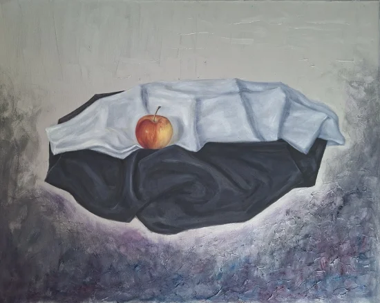 Mixed Media & Collage Black & White and the apple - € 1600