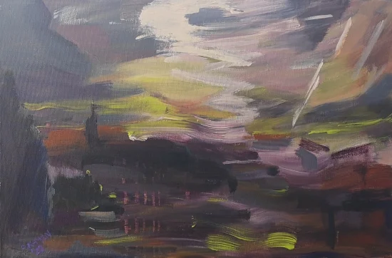 Semiabstract Lightnings in times of war  -  €400