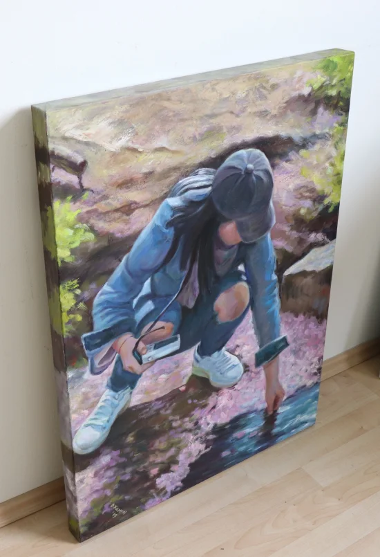 Figural realistic In the japanese garden /prints available/  -  €90 - €2200