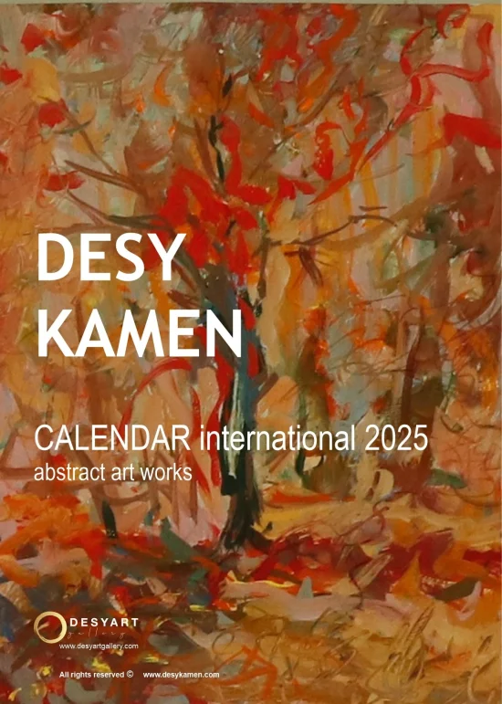 Calendar 2025 Desy Kamen Calendar 2025 - abstract - English