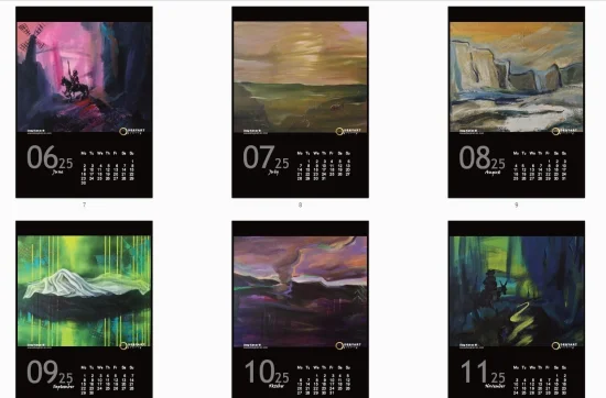 Calendar 2025 Desy Kamen Calendar 2025 - abstract - English