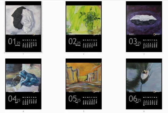 Calendar 2025 Desy Kamen Art Calendar 2025 - figural