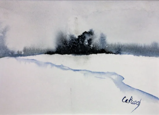 Aquarell Winter landscape 2  -  €350