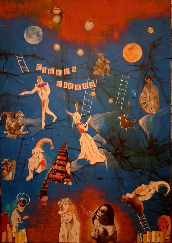 Mixed Media & Collage Circus people II - €1500
