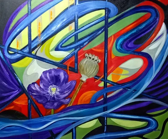 Semiabstract Flames of the Forgotten Meadow / prints available /  -  €95  -  €3460