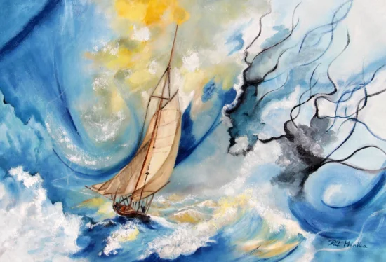 Semiabstract On the Sea of Life / prints available /  -  €95  -  €1150