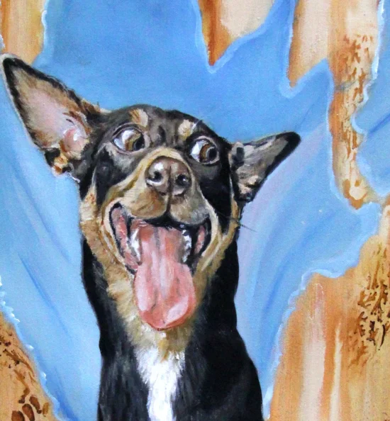 Figural realistic Custom Pet Portrait 1  -  €750