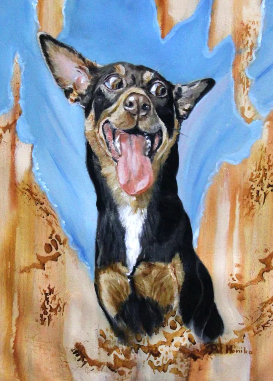 Figural realistic Custom Pet Portrait 1  -  €750