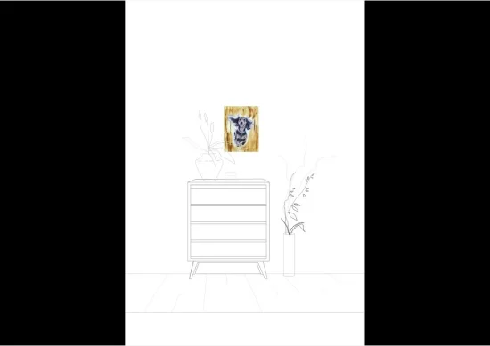 Figural realistic Custom Pet Portrait 2  -  €750