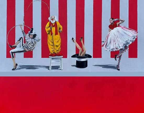 Figural realistic Everyone wears masks  -  €2800